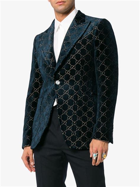 gucci velvet blazer mens